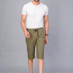 Men’s Premium  Solid Capri Pants  – Khakhi