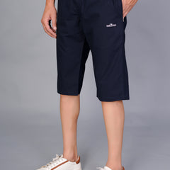Men’s Premium  Solid Capri Pants – Navy Blue