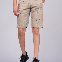 Men's Premium Satin Printed Cargo Capri Shorts