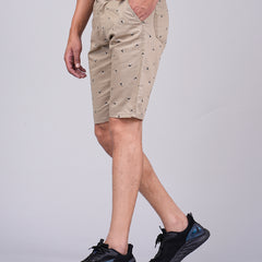 Men's Premium Satin Printed Cargo Capri Shorts