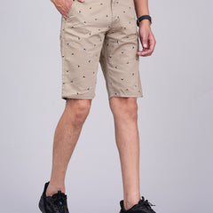 Men's Premium Satin Printed Cargo Capri Shorts