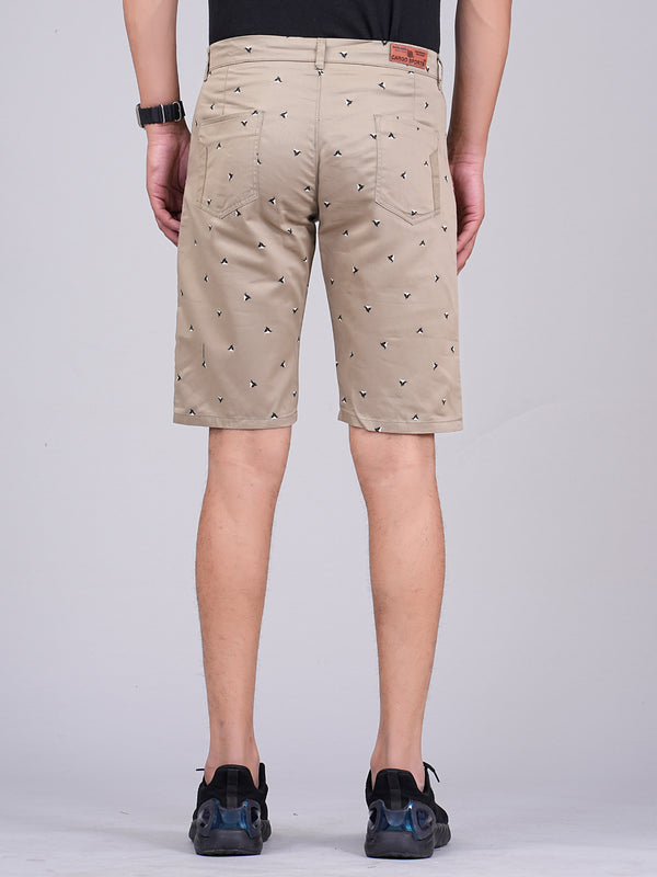 Men's Premium Satin Printed Cargo Capri Shorts