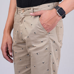 Men's Premium Satin Printed Cargo Capri Shorts