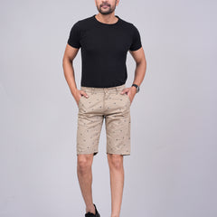 Men's Premium Satin Printed Cargo Capri Shorts