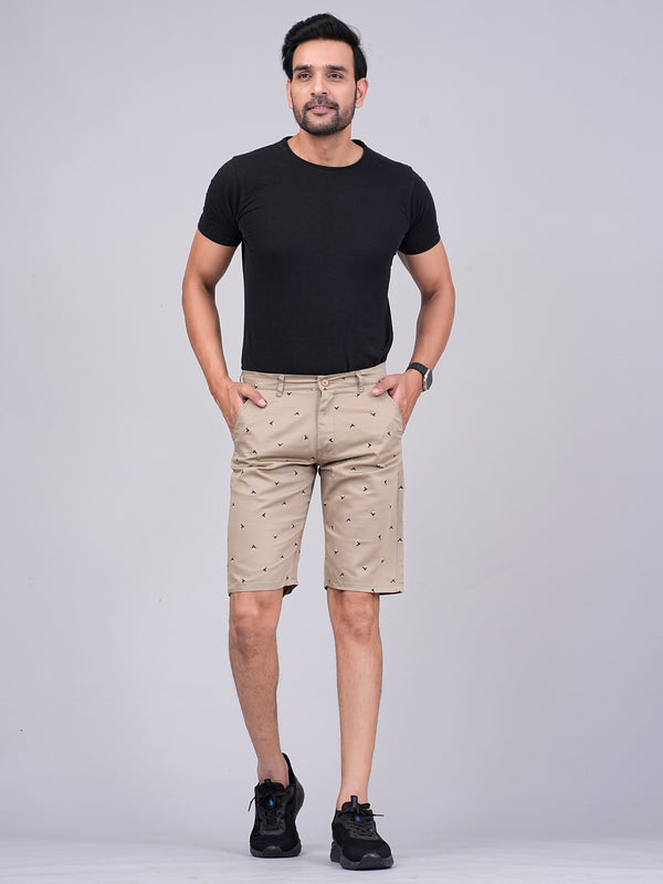 Men's Premium Satin Printed Cargo Capri Shorts