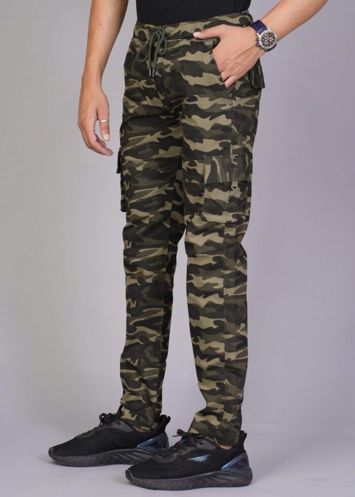 Cargo Sports Men Military Print Cotton Green Cargo Pant - Image 2