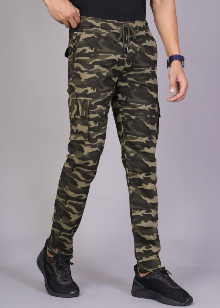 Cargo Sports Men Military Print Cotton Green Cargo Pant - Image 7