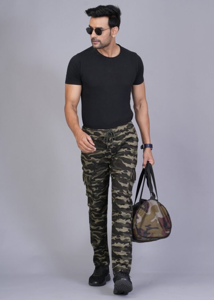 Cargo Sports Men Military Print Cotton Green Cargo Pant - Image 4