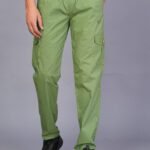 Cargo Sports Men's Solid Cotton Green Cargo Pant
