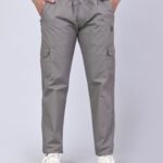Cargo Sports Men Solid Cotton Light Grey Cargo Pant