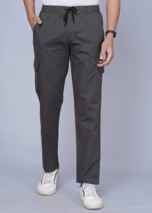 Cargo Sports Men Solid Cotton Dark Green Cargo Pant