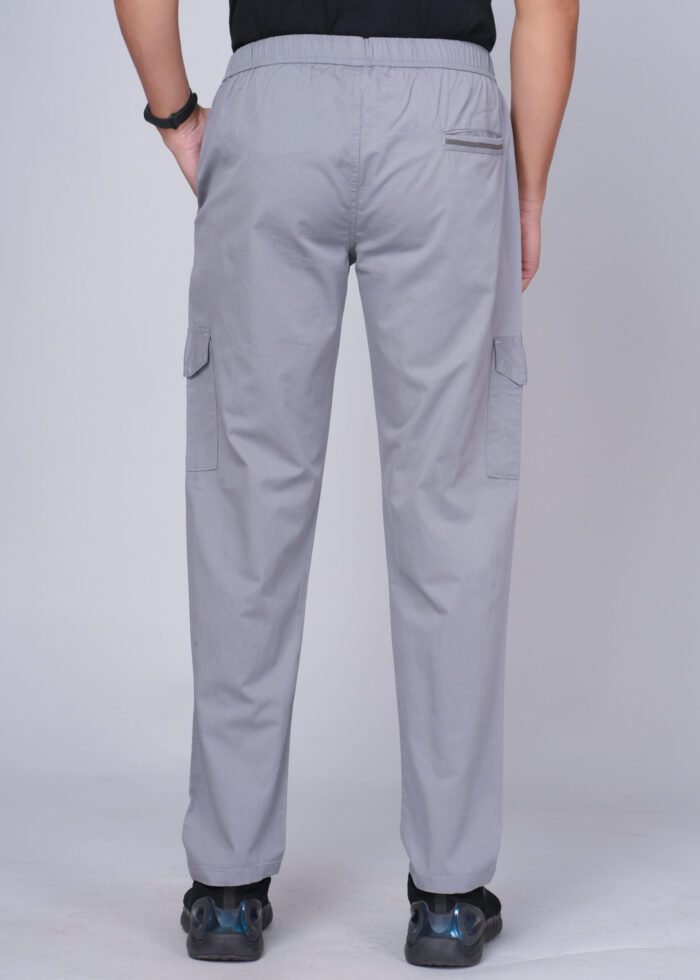 Cargo Sports Men Solid Cotton Grey Cargo Pant - Image 3