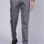 Cargo Sports Men Solid Cotton Dark Grey Cargo Pant