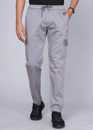 Cargo Sports Men Solid Cotton Grey Cargo Pant