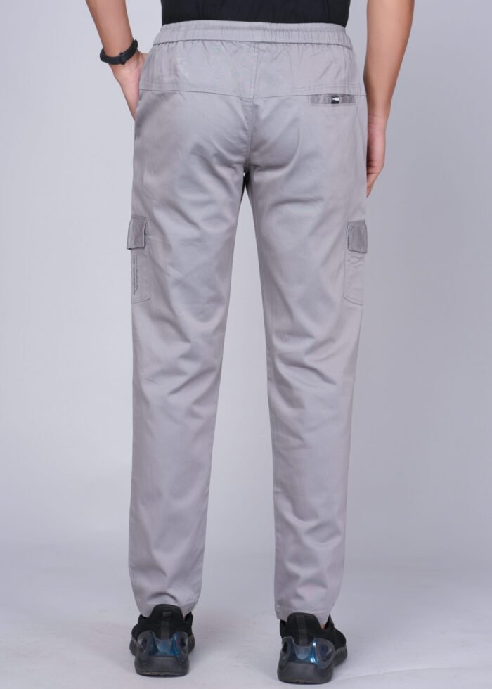 Cargo Sports Men Solid Cotton Grey Cargo Pant - Image 5