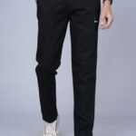 Cargo Sports Men Solid Cotton Black Track Pant