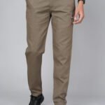 Cargo Sports Men Solid Cotton Brown Track Pant