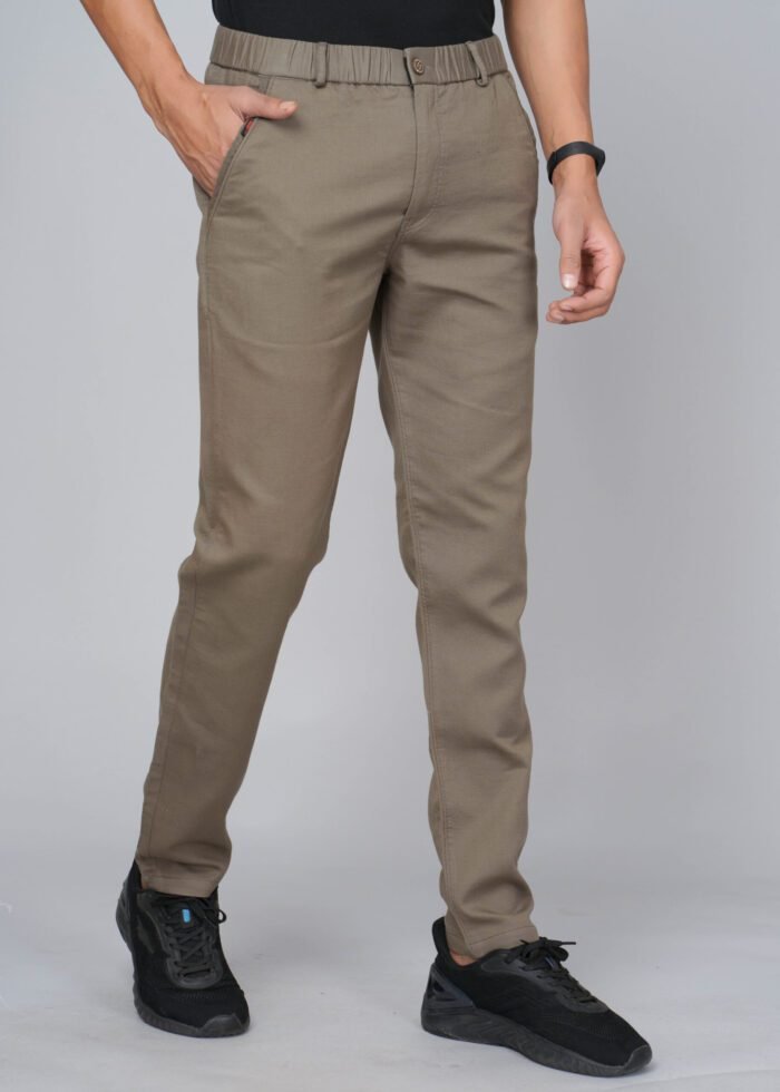 Cargo Sports Men Solid Cotton Brown Track Pant - Image 2