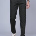 Cargo Sports Men Solid Cotton Dark Green Track Pant