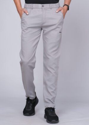 Cargo Sports Men Solid Cotton Light Grey Track Pant
