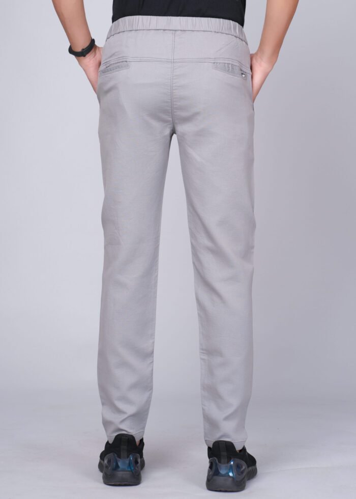 Cargo Sports Men Solid Cotton Light Grey Track Pant - Image 5
