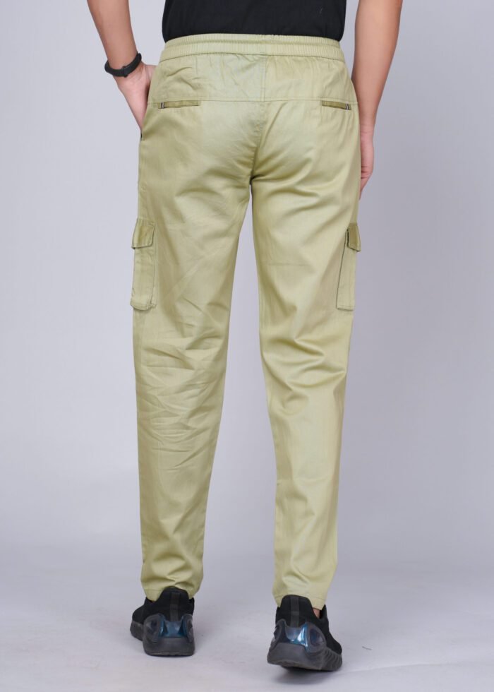 Cargo Sports Men Solid Cotton Light Green Cargo Pant - Image 2