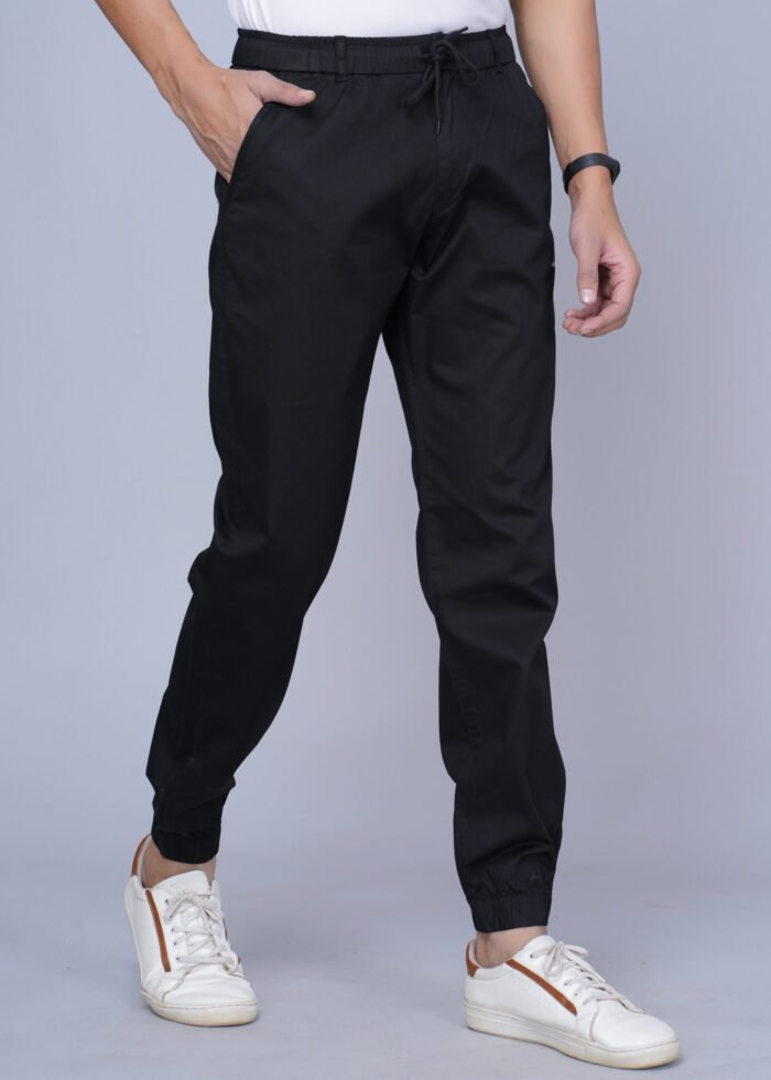 Cargo Sports Men Solid Cotton Black Jogger Styli Track Pant - Image 2