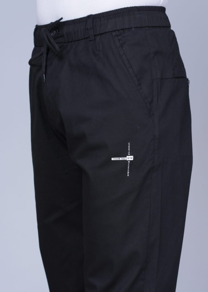 Cargo Sports Men Solid Cotton Black Jogger Styli Track Pant - Image 4