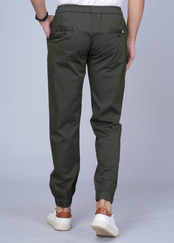 Cargo Sports Men Solid Cotton Dark Green Jogger Styli Track Pant - Image 4