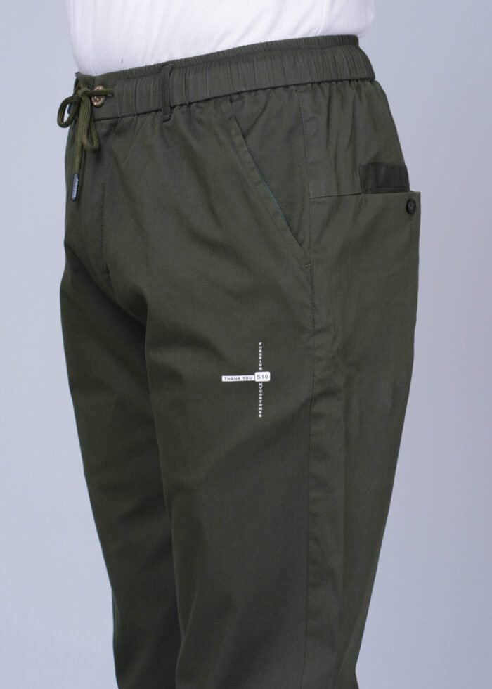 Cargo Sports Men Solid Cotton Dark Green Jogger Styli Track Pant - Image 3