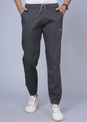 Cargo Sports Men Solid Cotton Dark Grey Jogger Styli Track Pant
