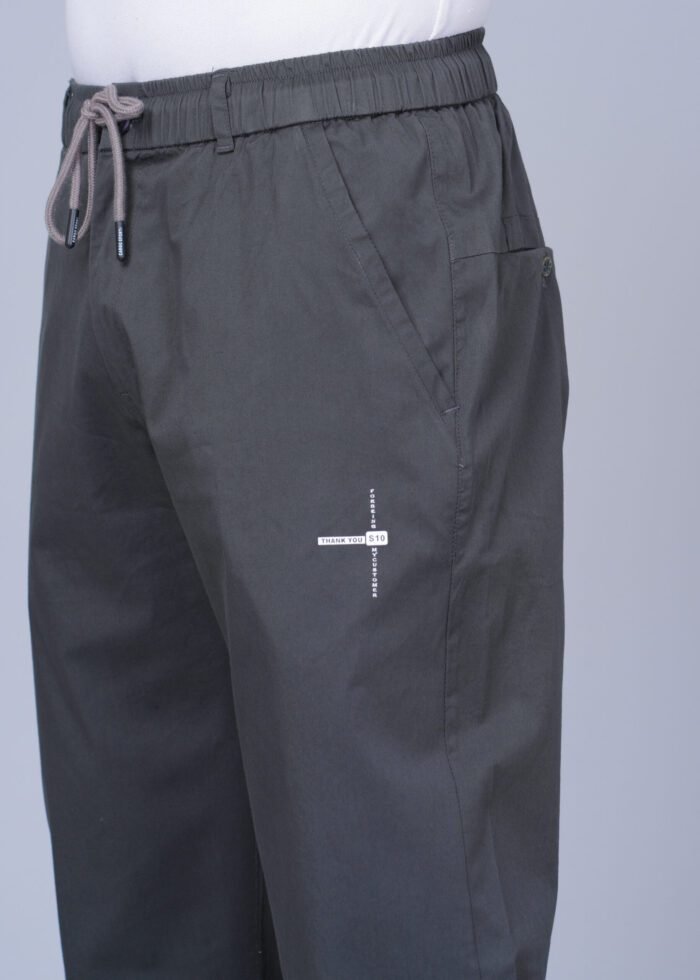 Cargo Sports Men Solid Cotton Dark Grey Jogger Styli Track Pant - Image 4