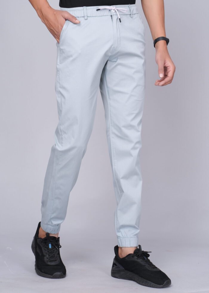 Cargo Sports Men Solid Cotton Light Blue Jogger Styli Track Pant - Image 2