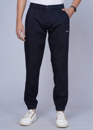Cargo Sports Men Solid Cotton Navy Blue Jogger Styli Track Pant