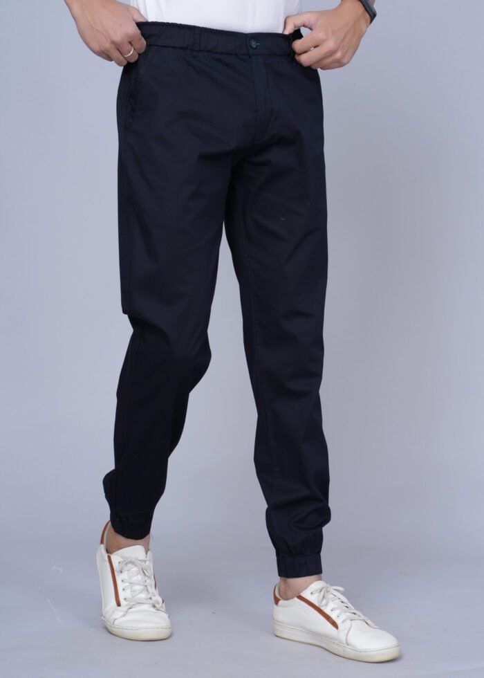Cargo Sports Men Solid Cotton Navy Blue Jogger Styli Track Pant - Image 2
