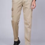 Cargo Sports Men Solid Cotton Ghost White Cargo Pant