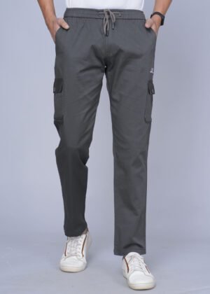 Cargo Sports Men Solid Cotton Grey Cargo Pant