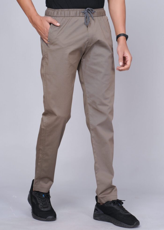 Cargo Sports Men Solid Cotton Brown Track Pant - Image 2