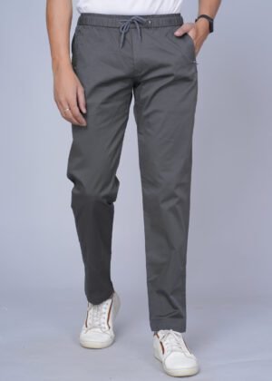 Cargo Sports Men Solid Cotton Dark Grey Track Pant