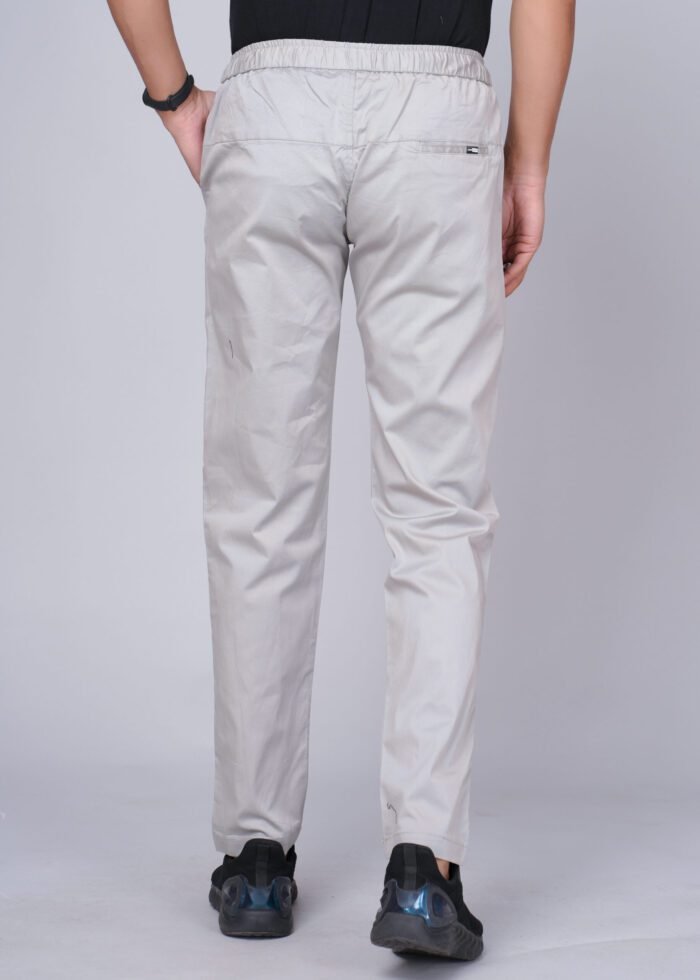 Cargo Sports Men Solid Cotton Light Grey Track Pant - Image 5